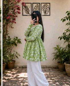 Chic Floral Print Kurta-all Size