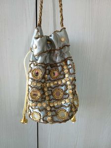 Embroidered ethnic Potli Bag for Women party pouch