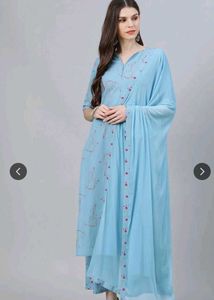 Blue Guitar Print Kurta
