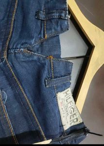 Men's Dark Blue Distressed Jeans For 32 Waist