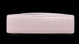 Elegant Pink Croc Embossed Clutch Bag