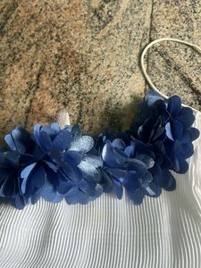 Blue Party Dress with Matching Bag