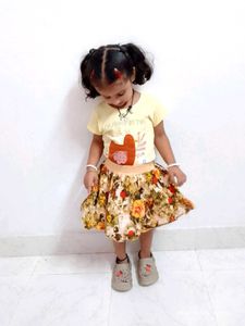 Baby Girl Top Cpari Set With Jacket
