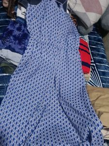 H&amp;M Blue Patterned dress