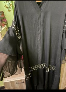 Elegant Black Abaya with Embellishments