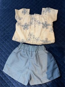 Cute Floral Top and Shorts Set