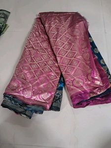 Vibrant Pink Banarasi Silk Saree