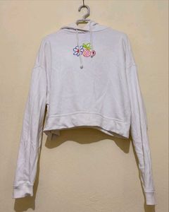 Adidas Floral Crop Hoodie