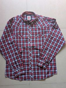 Umm Red Checkered Casual Shirt