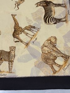 Safari Animal Print Silk Scarf