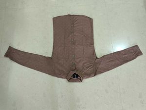 Men's Brown Printed Casual Shirt