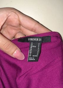 Purple Puff Sleeve Mini Dress