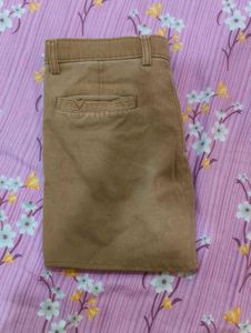 Trendy Camel Brown Corduroy / Cotton Mini Skirt