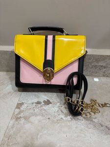 Colorblock Satchel Handbag