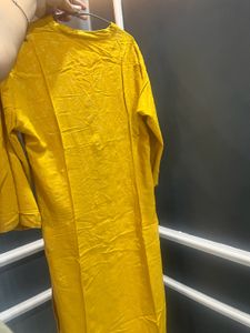 Vibrant Yellow Cotton Kurta