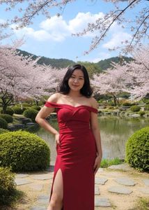 Elegant Off-Shoulder Red Gown