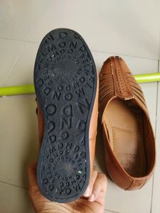Brown Leather Ethnic Shoes