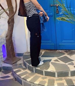 Stylish Black Wide-Leg Jeans