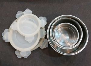 Stainless Steel Containers Set of 3 with lids