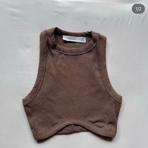 Ribbed Racerback Crop Top
