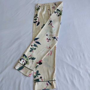Floral Satin-silk Pajama Pants 🌼🪻