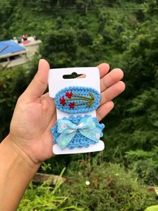 Handmade Crochet Hair Clips Set ☺️