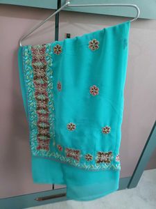 Embroidery saree