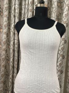 White Ribbed Camisole