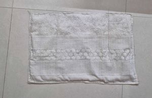 White Embroidered Doormat