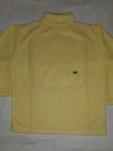 High Neck Cotton Tshirt 🛍 - Yellow