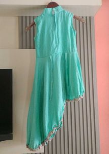 Stylish Teal Asymmetrical Kurta