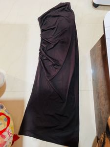 One Shoulder Ruched Maxi Dress
