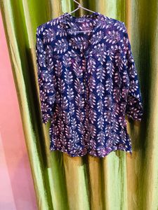 Stylish Blue Floral Print shirt