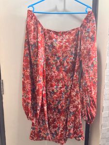 Chic Floral Print Mini Dress
