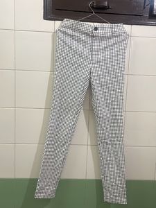 Chic Checked Slim Fit Trousers