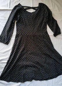 Chic Black Triangle Print Dress