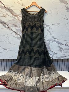 Full Flare Pure Cotton Gown Dress Bust- 36