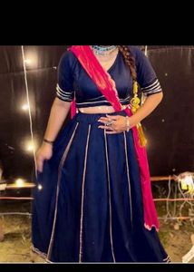 Elegant Navy Blue Lehenga Choli Set