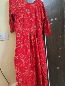 Red Anarkali Kurti