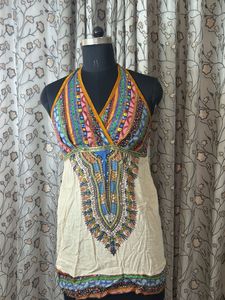 Boho Tribal Print Halter Top