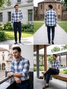 Men's Premium Shirt & Navy Trouser Set