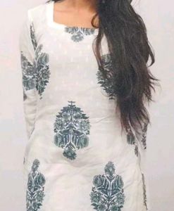 Elegant White Printed Kurta