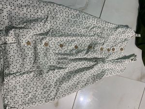 Polka Dot Button-Down Dress
