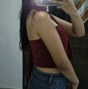 Stylish Maroon Tube Top
