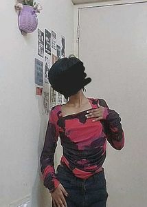 Burgundy & Black Abstract Long Sleeve Top