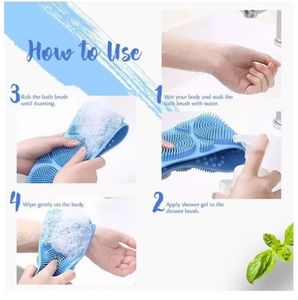 Silicon Bath Body Back Scrubber- Combo Pack Of 2