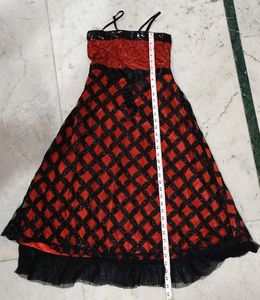 Sparkling Red &amp; Black Dress with Shrug