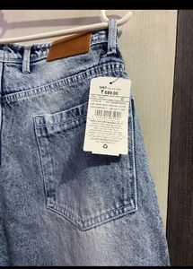 Light Wash Wide Leg Denim Culottes
