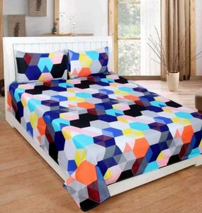 Vibrant Geometric Print Bedsheet Set