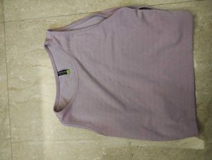Lavender  Tank Top with crazy side cut